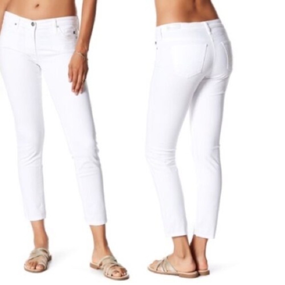 ADRIANO GOLDSCHMIED AG The Stevie Ankle Slim Straight Leg Skinny Jeans in White